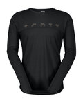 SCOTT Kolarska koszulka z długim rękawem - DEFINED MERINO LS - czarny