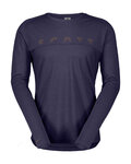 SCOTT Kolarska koszulka z długim rękawem - DEFINED MERINO LS - fioletowy
