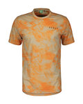 SCOTT Kolarska koszulka z krótkim rękawem - DRI TIE DYE - beżowy/pomarańczowy