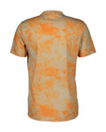 SCOTT Kolarska koszulka z krótkim rękawem - DRI TIE DYE - beżowy/pomarańczowy
