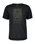 SCOTT Kolarska koszulka z krótkim rękawem - DEFINED MERINO GRAPHIC SS - czarny