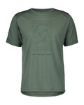 SCOTT Kolarska koszulka z krótkim rękawem - DEFINED MERINO GRAPHIC SS - zielony