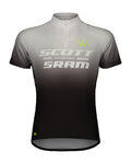 SCOTT Koszulka kolarska z krótkim rękawem - SCOTT-SRAM PRO - czarny/biały