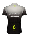 SCOTT Koszulka kolarska z krótkim rękawem - SCOTT-SRAM PRO - czarny/biały