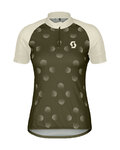 SCOTT Koszulka kolarska z krótkim rękawem - ENDURANCE 30 - zielony/beżowy
