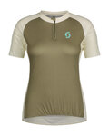 SCOTT Koszulka kolarska z krótkim rękawem - ENDURANCE 20 W - zielony/biały