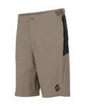 SCOTT Krótkie spodnie kolarskie bez szelek - VERTIC LT W/PAD - beżowy/czarny