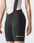 CASTELLI Krótkie spodnie kolarskie z szelkami - ENDURANCE W - czarny