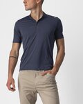 CASTELLI Kolarska koszulka z krótkim rękawem - TECH 2 POLO - niebieski