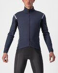 CASTELLI Kolarska ocieplana kurtka - PERFETTO ROS 2 CONVERTIBLE - niebieski