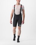 CASTELLI Krótkie spodnie kolarskie z szelkami - PREMIO BLACK LTD EDITION - czarny/biały