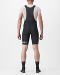 CASTELLI Krótkie spodnie kolarskie z szelkami - PREMIO BLACK LTD EDITION - czarny/biały
