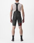 CASTELLI Krótkie spodnie kolarskie z szelkami - FREE AERO RC KIT - czarny/czerwony