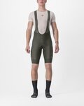 CASTELLI Krótkie spodnie kolarskie z szelkami - UNLIMITED CARGO - zielony