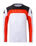 KENNY Letnia koszulka kolarska z długim rękawem - ELITE - biały/czerwony