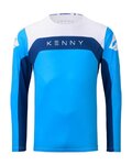 KENNY Letnia koszulka kolarska z długim rękawem - ELITE - niebieski/biały