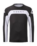 KENNY Letnia koszulka kolarska z długim rękawem - ELITE - czarny/biały