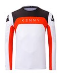 KENNY Letnia koszulka kolarska z długim rękawem - PROLIGHT - biały/czerwony/czarny