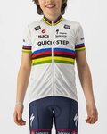 CASTELLI Koszulka kolarska z krótkim rękawem - QUICKSTEP KID JERSEY - biały