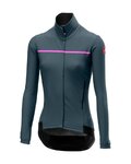 CASTELLI Kolarska ocieplana kurtka - PERFETTO W LONG SLEEVE - niebieski