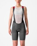 CASTELLI Krótkie spodnie kolarskie z szelkami - PREMIO BLACK - szary