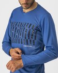 CASTELLI Letnia koszulka kolarska z długim rękawem - TRAIL TECH - niebieski