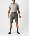CASTELLI Krótkie spodnie kolarskie bez szelek - UNLIMITED TRAIL BAGGY - zielony