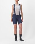 CASTELLI Krótkie spodnie kolarskie z szelkami - ENDURANCE W - niebieski