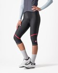 CASTELLI Kolarskie spodnie 3/4 bez szelek - VELOCISSIMA THERMAL - czarny