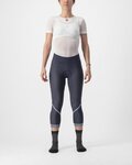 CASTELLI Kolarskie spodnie 3/4 bez szelek - VELOCISSIMA THERMAL - niebieski