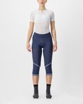 CASTELLI Kolarskie spodnie 3/4 bez szelek - VELOCISSIMA THERMAL - niebieski