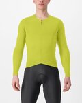 CASTELLI Zimowa koszulka kolarska z długim rękawem - FLY LS - żółty