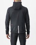 CASTELLI Kolarska ocieplana kurtka - TRAIL HOODIE - czarny