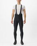 CASTELLI Długie spodnie kolarskie z szelkami - UNLIMITED THERMAL - czarny