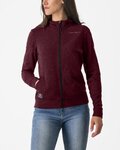 CASTELLI Bluza - MILANO 2 FULL ZIP W FLEECE - bordowy