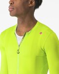 CASTELLI Letnia koszulka kolarska z długim rękawem - ESPRESSO - żółty