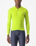CASTELLI Letnia koszulka kolarska z długim rękawem - ESPRESSO - żółty