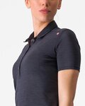 CASTELLI koszulka polo - MERINO W POLO - czarny