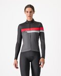 CASTELLI Zimowa koszulka kolarska z długim rękawem - TORNARE - szary