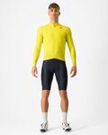 CASTELLI Zimowa koszulka kolarska z długim rękawem - AERO RACE - żółty