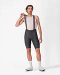 CASTELLI Krótkie spodnie kolarskie z szelkami - ESPRESSO 2 - szary