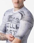 CASTELLI Koszulka kolarska z krótkim rękawem - STRATUS LOGO - biały/szary
