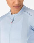 CASTELLI Letnia koszulka kolarska z długim rękawem - ESPRESSO 2 W - niebieski