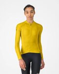 CASTELLI Letnia koszulka kolarska z długim rękawem - ESPRESSO 2 W - żółty
