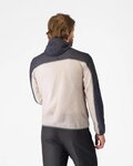 CASTELLI Kolarska ocieplana kurtka - ALPHA FLEECE - kość słoniowa/szary