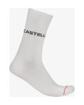 CASTELLI Kolarskie klasyczne skarpetki - CASUAL - biały