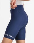 CASTELLI Krótkie spodnie kolarskie bez szelek - ESPRESSO 2 W - niebieski