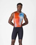 CASTELLI Kombinezon kolarski - SANREMO 3 - czerwony/niebieski/kolorowy