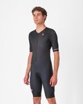 CASTELLI Kombinezon kolarski - CORE TRI SUIT SHORT SLEEVE - czarny