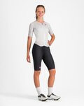 CASTELLI Kombinezon kolarski - FREE SANREMO 3 W SUIT SHORT SLEEVE - biały/srebrny/czarny